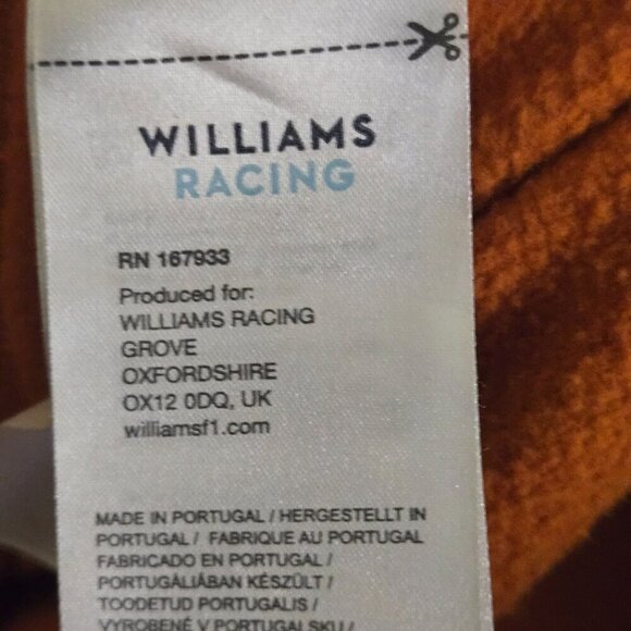 Williams Racing Rare 2023 Formula1 Racing Austin Burnt Orange Hoodie Size L - Picture 11 of 14